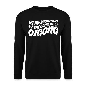 Chigong Qigong Qi Gong Thai Chi - Unisex Pullover - Schwarz - Vorne - Alina (178cm) & Michal (187cm)