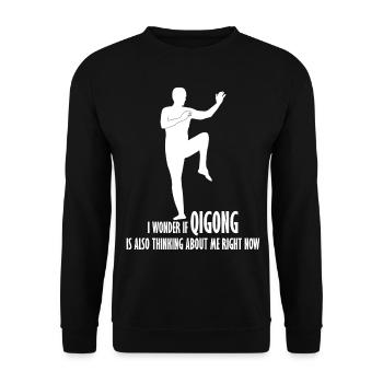 Qigong Chigong Qi Gong - Unisex Sweatshirt - black - Front - Alina (178cm) & Michal (187cm)