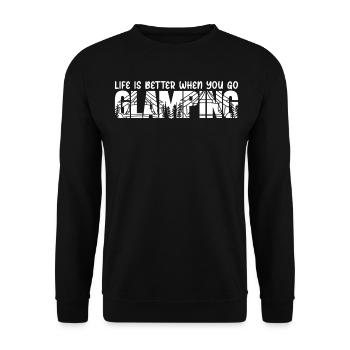 Glamping Camping-car Camping-car Camping - Sweat-shirt Unisexe - noir - Devant - Alina (178cm) & Michal (187cm)
