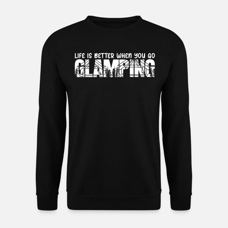 Glamping Camping-car Camping-car Camping - Sweat-shirt Unisexe - noir