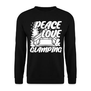 Glamping Camping Camping-car Camping-car - Sweat-shirt Unisexe - noir - Devant - Alina (178cm) & Michal (187cm)