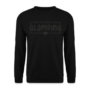 Glamping Camping-car Camping Camping-car - Sweat-shirt Unisexe - noir - Devant - Alina (178cm) & Michal (187cm)