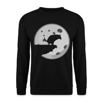 Chiens de berger blanc merdant chien lune - Sweat-shirt Unisexe - noir - Devant - Alina (178cm) & Michal (187cm)