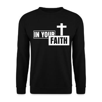 Jesus Christ Christianity Cross Bible - Unisex Sweatshirt - black - Front - Alina (178cm) & Michal (187cm)