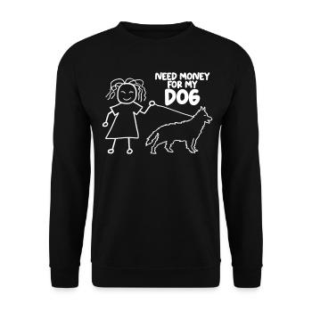 Dogs Dog German Shepherd White Shepherd - Unisex Sweatshirt - black - Front - Alina (178cm) & Michal (187cm)