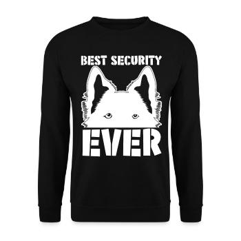 German Shepherd Dogs Dog White Shepherd - Unisex Sweatshirt - black - Front - Alina (178cm) & Michal (187cm)