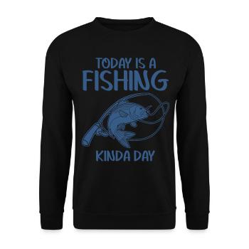 Canne à pêche Pike Fisherman Moorer Fish - Sweat-shirt Unisexe - noir - Devant - Alina (178cm) & Michal (187cm)