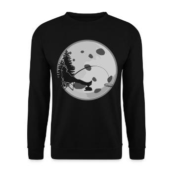 Canne à pêche Pike Fisherman Moorer Fish - Sweat-shirt Unisexe - noir - Devant - Alina (178cm) & Michal (187cm)