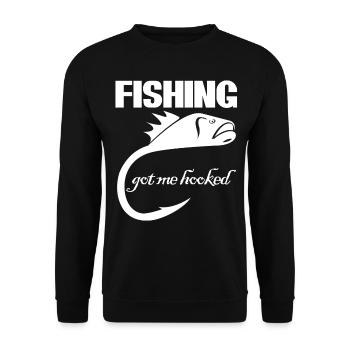 Canne à pêche Moorer Fish Pike Fisherman - Sweat-shirt Unisexe - noir - Devant - Alina (178cm) & Michal (187cm)