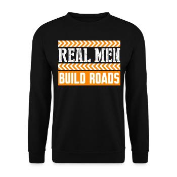 Roadbuilder Road Attendant Road Keeper - Unisex Sweatshirt - black - Front - Alina (178cm) & Michal (187cm)