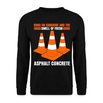 Road Attendant Road Keeper Roadbuilder - Unisex Sweatshirt - black - Front - Alina (178cm) & Michal (187cm)