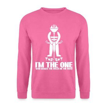 Roadbuilder Highway Worker Road Keeper - Unisex Pullover - Pink - Vorne