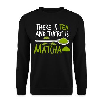 Matcha Tea Japanese Green Tea Japan - Unisex Sweatshirt - black - Front - Alina (178cm) & Michal (187cm)