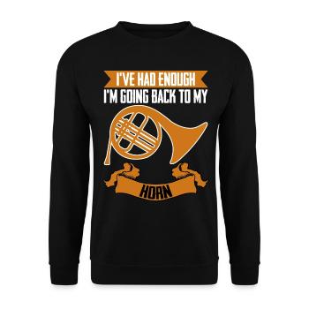 Cor français Cuivres - Sweat-shirt Unisexe - noir - Devant - Alina (178cm) & Michal (187cm)