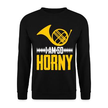 Orchestre de cuivres de cor français - Sweat-shirt Unisexe - noir - Devant - Alina (178cm) & Michal (187cm)