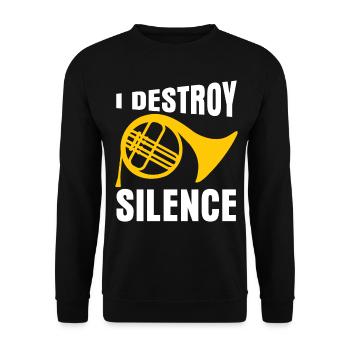 Orchestra French Horn - Unisex Pullover - Schwarz - Vorne - Alina (178cm) & Michal (187cm)