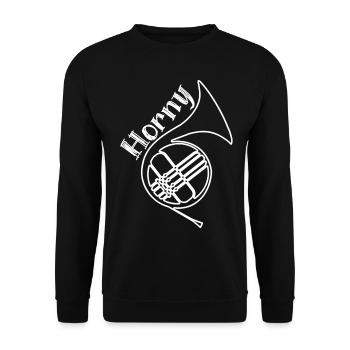 Cuivres Orchestre Cor français - Sweat-shirt Unisexe - noir - Devant - Alina (178cm) & Michal (187cm)