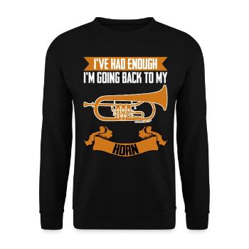 Flugelhorn - Unisex Sweatshirt - black - Front - Alina (178cm) & Michal (187cm)