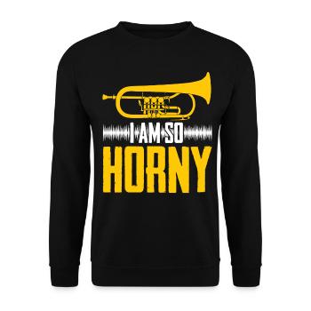 Orchestre de cuivres de bugle - Sweat-shirt Unisexe - noir - Devant - Alina (178cm) & Michal (187cm)