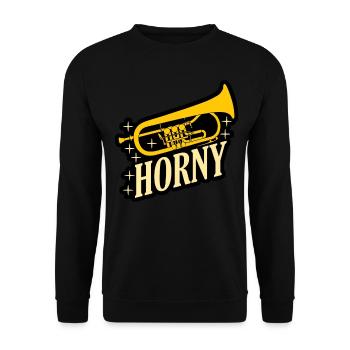 Orchestre bugle Cuivres - Sweat-shirt Unisexe - noir - Devant - Alina (178cm) & Michal (187cm)