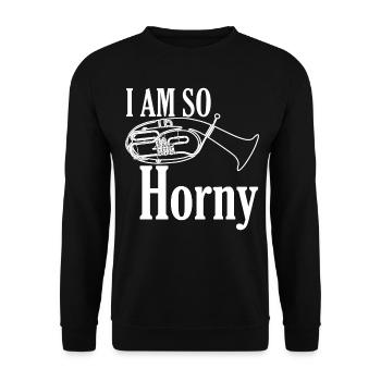 Tenorhorn - Unisex Pullover - Schwarz - Vorne - Alina (178cm) & Michal (187cm)