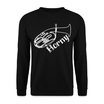 Brass Instrument Orchestra Tenorhorn - Unisex Pullover - Schwarz - Vorne - Alina (178cm) & Michal (187cm)