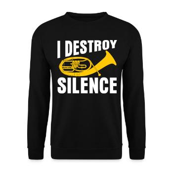 Tenorhorn Orchestra Baritone - Unisex Pullover - Schwarz - Vorne - Alina (178cm) & Michal (187cm)
