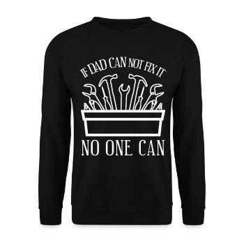 DIY Dad Craftsman Handyman Workshop - Unisex Pullover - Schwarz - Vorne - Alina (178cm) & Michal (187cm)