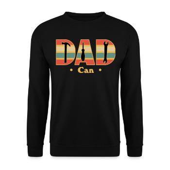 Dad DIY Handyman Workshop Craftsman - Unisex Pullover - Schwarz - Vorne - Alina (178cm) & Michal (187cm)
