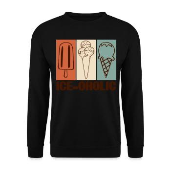 Ice Cream Summer - Unisex Pullover - Schwarz - Vorne - Alina (178cm) & Michal (187cm)