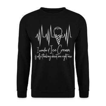 Ice Cream Cup - Unisex Pullover - Schwarz - Vorne - Alina (178cm) & Michal (187cm)
