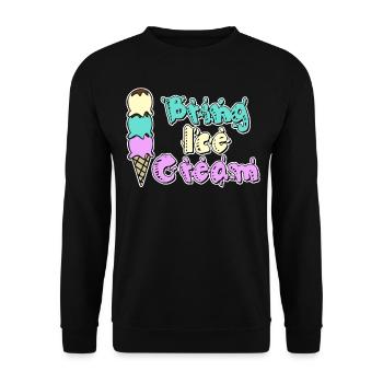 Ice Cream Cup Icecream - Unisex Pullover - Schwarz - Vorne - Alina (178cm) & Michal (187cm)