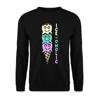 Ice Cream - Unisex Pullover - Schwarz - Vorne - Alina (178cm) & Michal (187cm)