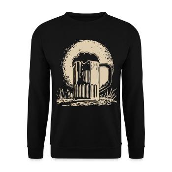 Brasserie maison Beer Brewing Moon - Sweat-shirt Unisexe - noir - Devant - Alina (178cm) & Michal (187cm)