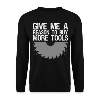 Dad DIY Workshop Craftsman Tools - Unisex Pullover - Schwarz - Vorne - Alina (178cm) & Michal (187cm)