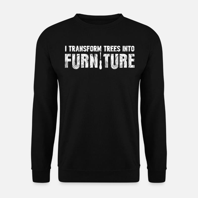Wood Woodworking Workshop - Unisex Pullover - Schwarz