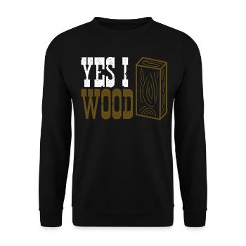 Bois Atelier de bois de chauffage Travail du bois - Sweat-shirt Unisexe - noir - Devant - Alina (178cm) & Michal (187cm)