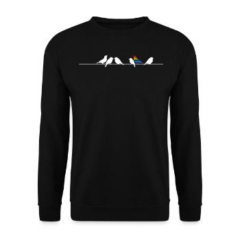 LGBT Gay Lesbian Rainbow Flag - Unisex Sweatshirt - black - Front - Alina (178cm) & Michal (187cm)