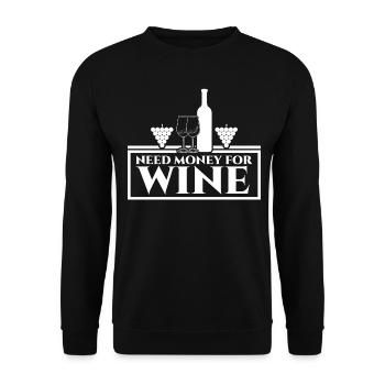Wine Drinker Wine Glass Vino - Unisex Sweatshirt - black - Front - Alina (178cm) & Michal (187cm)