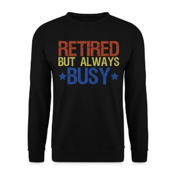 Pensioner Annuity Retirement Pension - Unisex Sweatshirt - black - Front - Alina (178cm) & Michal (187cm)