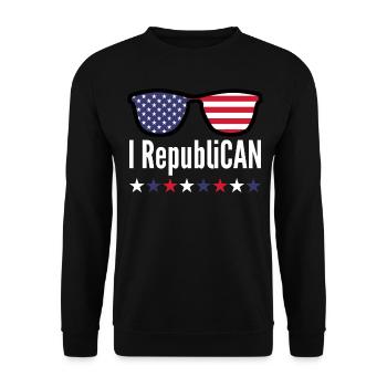 Conservative Republicans Republican - Unisex Sweatshirt - black - Front - Alina (178cm) & Michal (187cm)