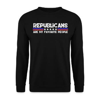 Republicans Conservative Republican - Unisex Sweatshirt - black - Front - Alina (178cm) & Michal (187cm)