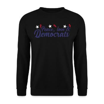 Élections démocratiques Démocratie Démocrate - Sweat-shirt Unisexe - noir - Devant - Alina (178cm) & Michal (187cm)