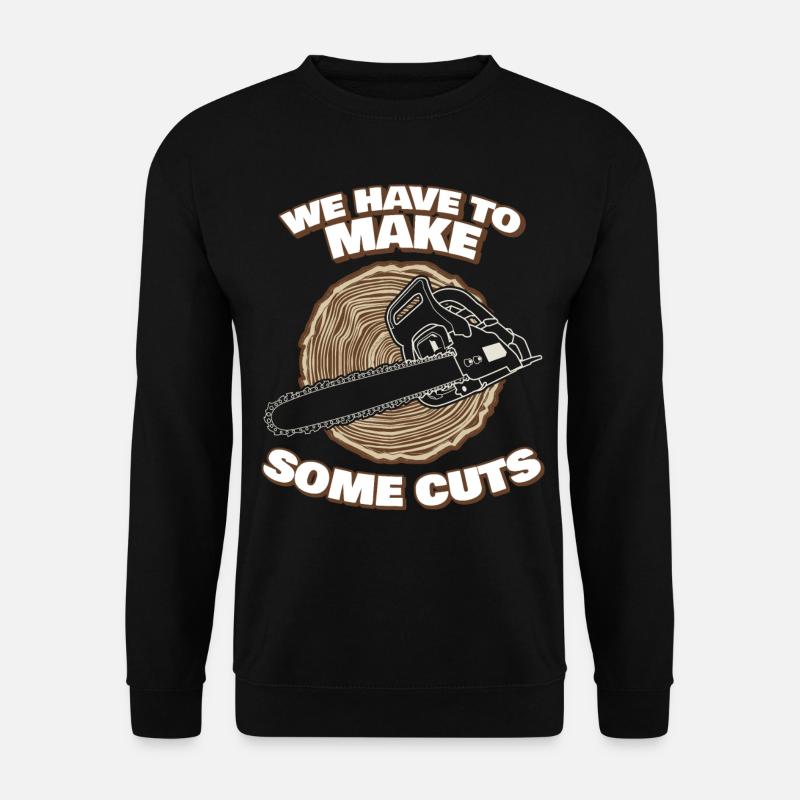 Chainsaw Chain Saw Fire Wood Lumberjack - Unisex Pullover - Schwarz