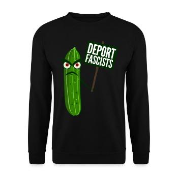 Respect Tolerance Humanity Antifascism - Unisex Sweatshirt - black - Front - Alina (178cm) & Michal (187cm)