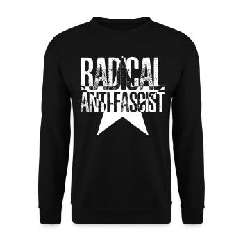Punk Antifascism Respect - Unisex Pullover - Schwarz - Vorne - Alina (178cm) & Michal (187cm)