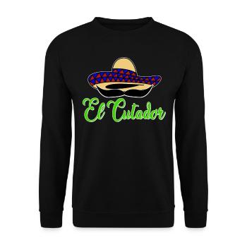 Lumberjack Chainsaw Chain Saw - Unisex Sweatshirt - black - Front - Alina (178cm) & Michal (187cm)