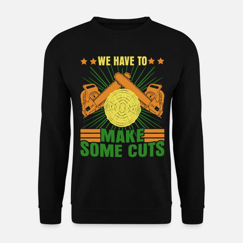 Lumberjack Chainsaw Chain Saw Fire Wood - Unisex Pullover - Schwarz