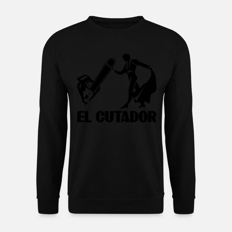 Tronçonneuse Tronçonneuse Tronçonneuse Lumberjack - Sweat-shirt Unisexe - noir