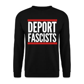 Antifaschismus Respekt Toleranz Menschlichkeit - Unisex Pullover - Schwarz - Vorne - Alina (178cm) & Michal (187cm)